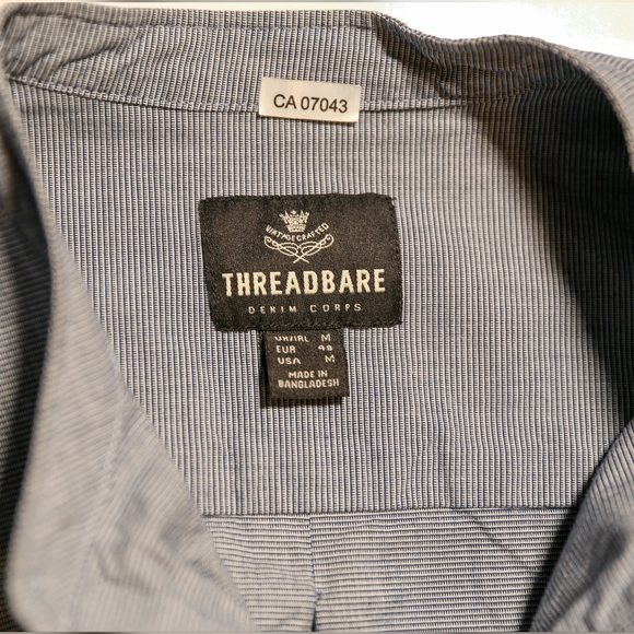 Threadbare Denim Co. Blue button down - Picture 4 of 4